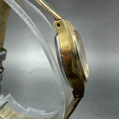 Citizen CQ Watch Women 16mm Champagne Dial Gold Tone Oval 4-833023 New Battery3