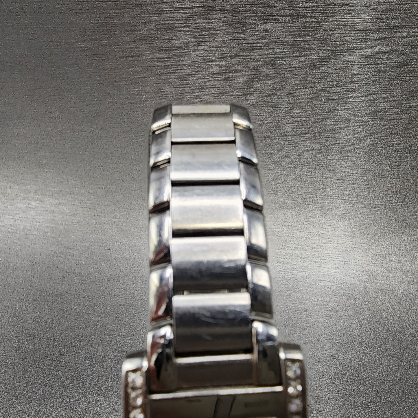 ESQ Tank Watch Women 21mm MOP Dial Silver Tone Diamond Bezel E5093 New Battery4