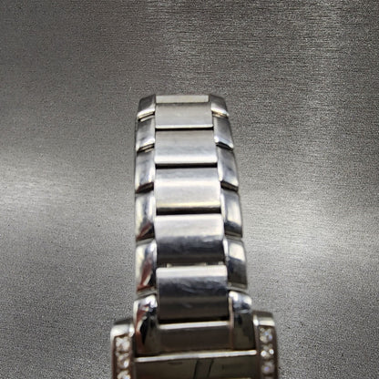 ESQ Tank Watch Women 21mm MOP Dial Silver Tone Diamond Bezel E5093 New Battery4