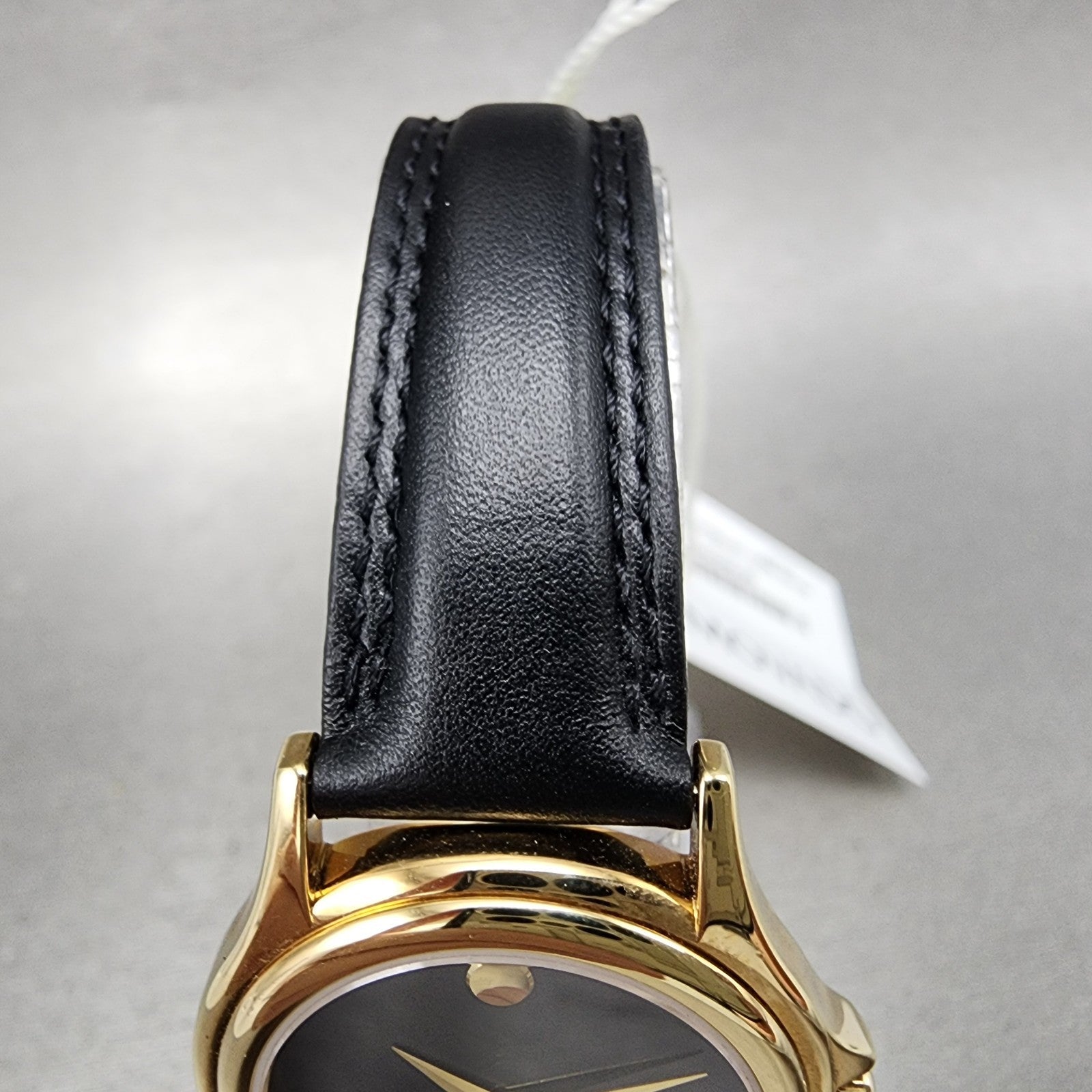 Movado Museum Watch Women 28mm Black Dial Gold Tone Round 0690299 New Battery4
