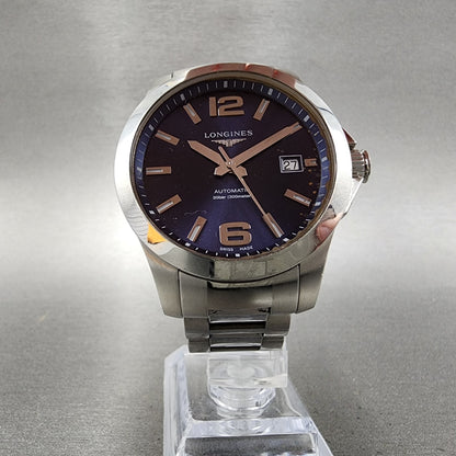 Longines Conquest Automatic Watch Men 39mm Blue Dial Steel L3.77.6.4.99.6 PARTS6