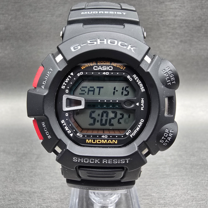 Casio G-Shock Mudman G-9000 Watch Men 46mm Black Red Chrono Alarm New Battery0