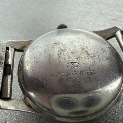 Orient Star Dynamic Watch Men 33mm White Dial Silver Tone Round VTG PARTS10
