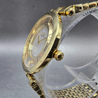 Citizen Eco-Drive Stiletto Watch Women 28mm MOP Dial Gold Round EG3082-50D Runs2