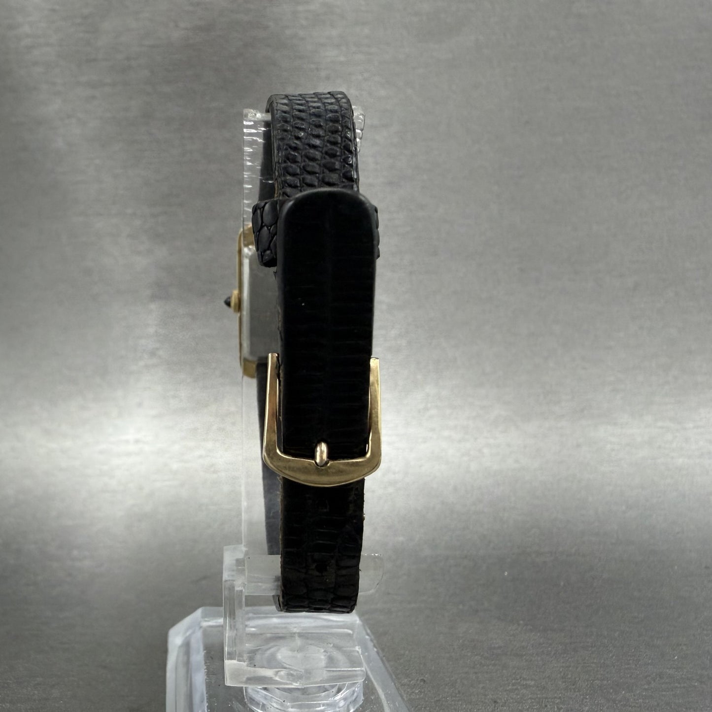Seiko Tank Watch Women 17mm White Dial Gold Tone 14008069 New Battery VTG6