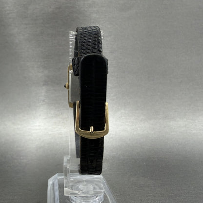 Seiko Tank Watch Women 17mm White Dial Gold Tone 14008069 New Battery VTG6