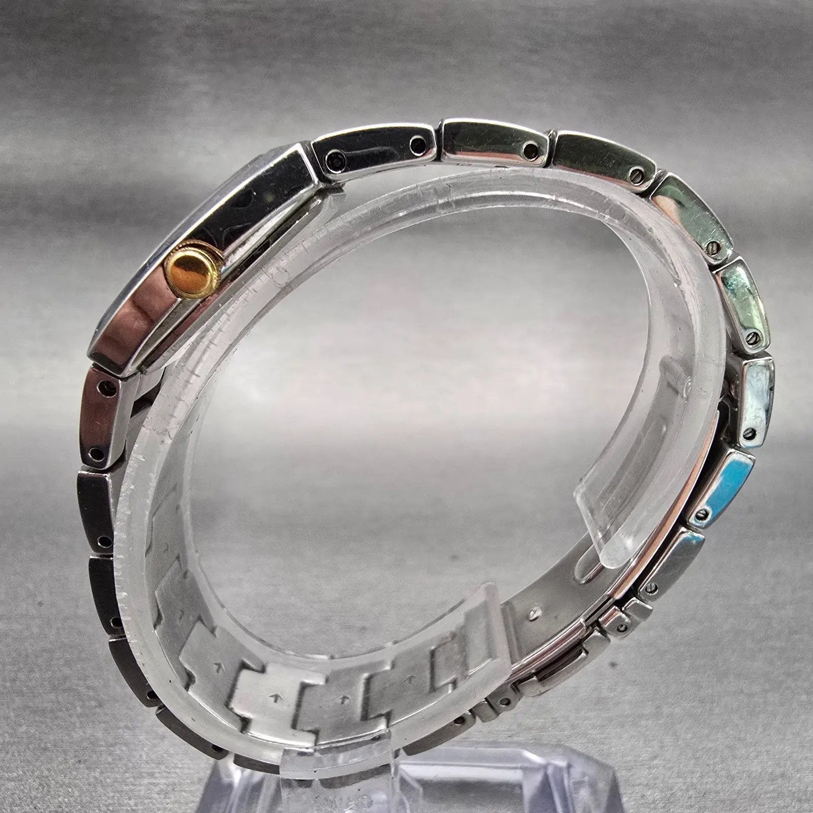Seiko Watch Women 19mm White Dial Silver Tone Rectangle 1N01-0DA0 New Battery6