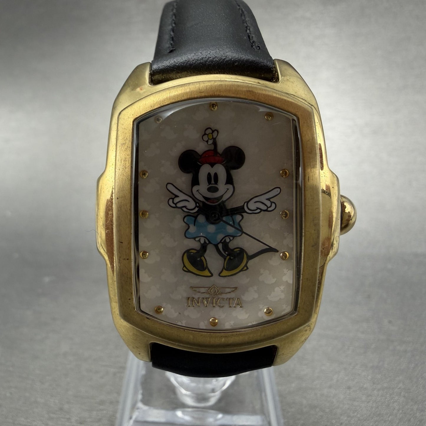 Invicta Lupah Minie Mouse Watch Women 29mm MOP Dial Gold Tone Oval 25790 NewBatt0