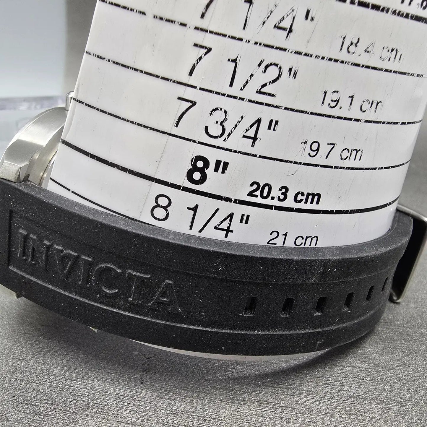 Invicta Specialty Watch Men 45mm Black Dial Silver Tone Red 12845 New Battery11