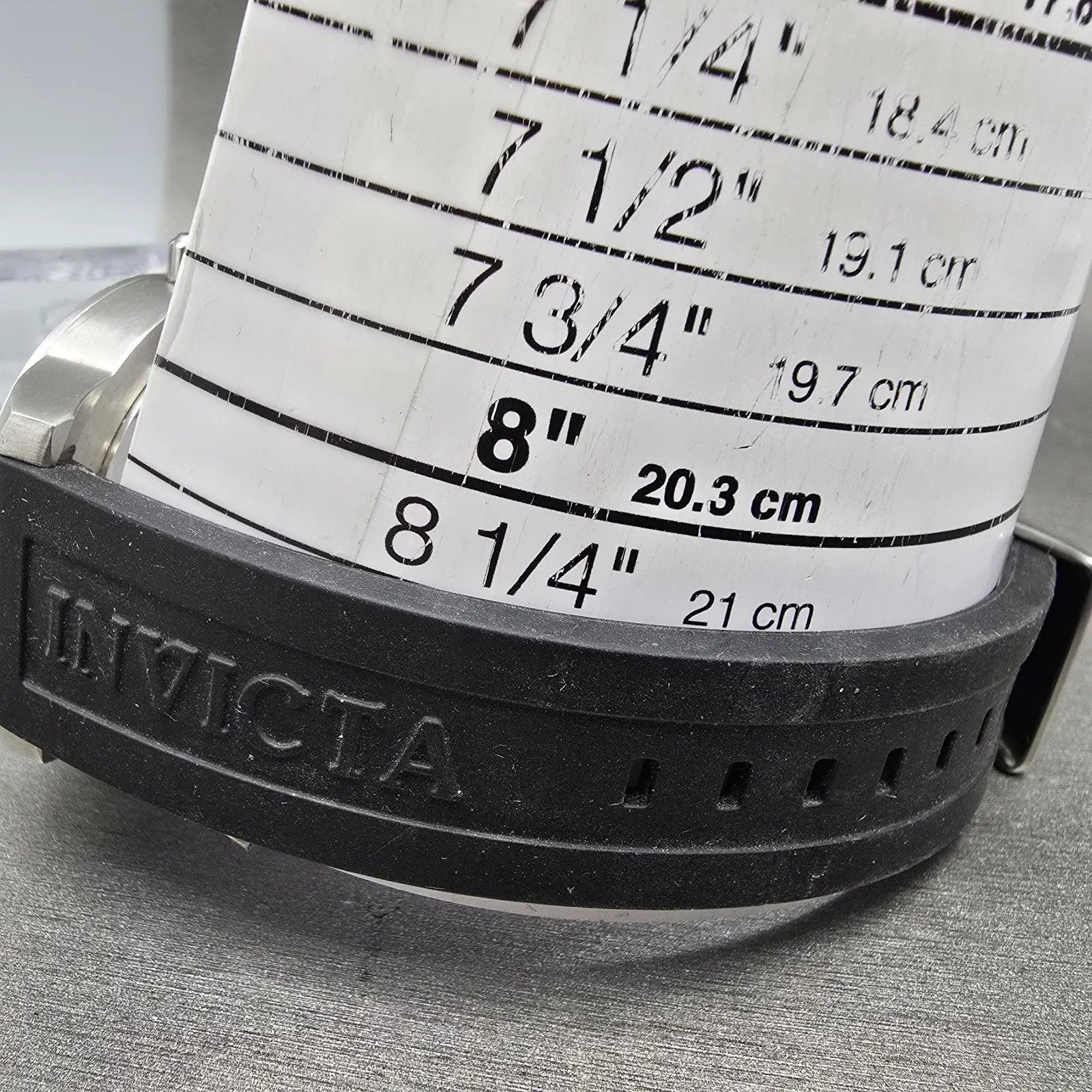 Invicta Specialty Watch Men 45mm Black Dial Silver Tone Red 12845 New Battery11