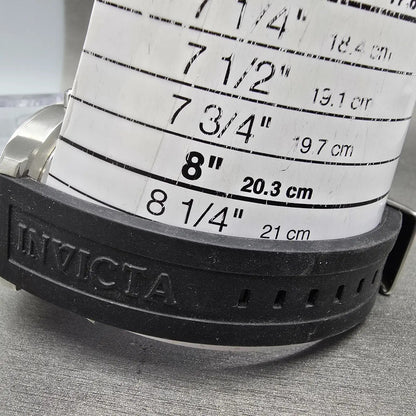 Invicta Specialty Watch Men 45mm Black Dial Silver Tone Red 12845 New Battery11