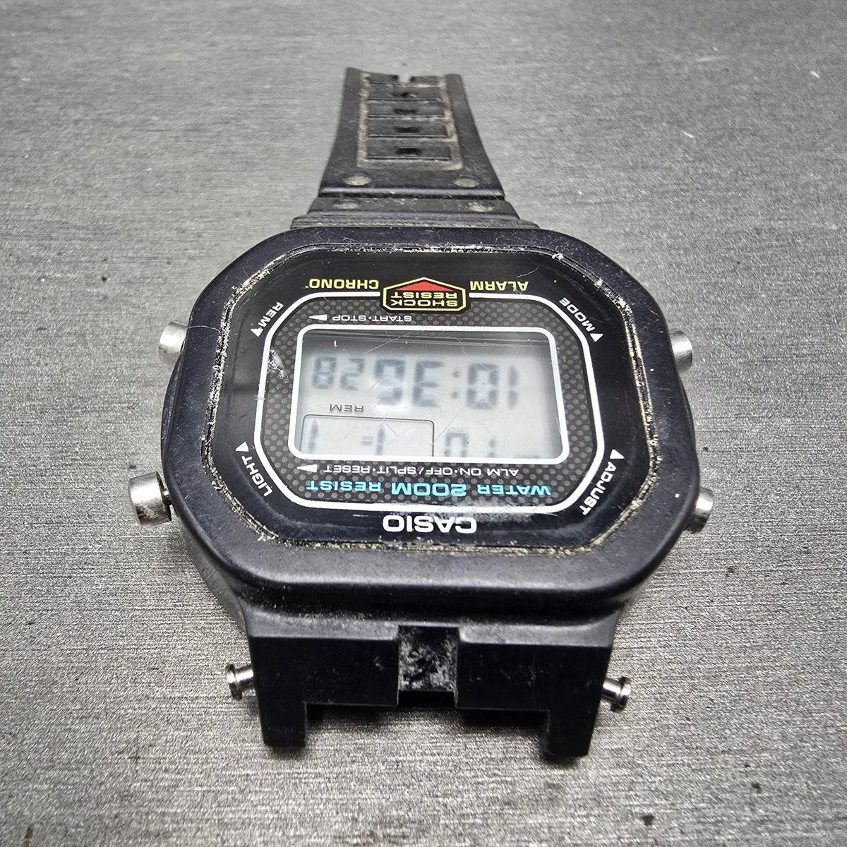 Casio G-Shock DW-5300 Watch Men 42mm Black Alarm Chronograph New Battery VTG4