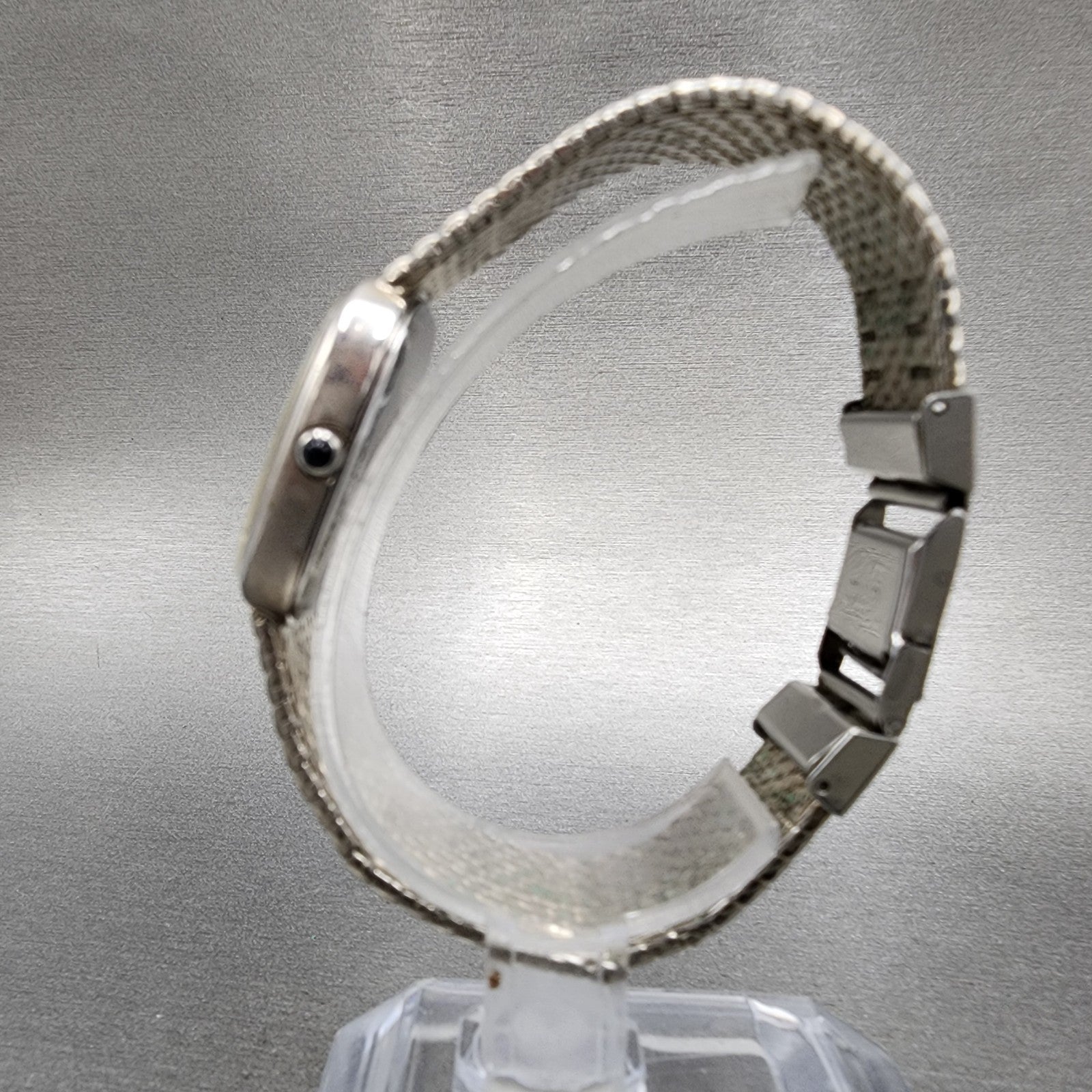 Cyma Watch Women 26mm Silver Dial Silver Tone Rectangle 605 New Battery6