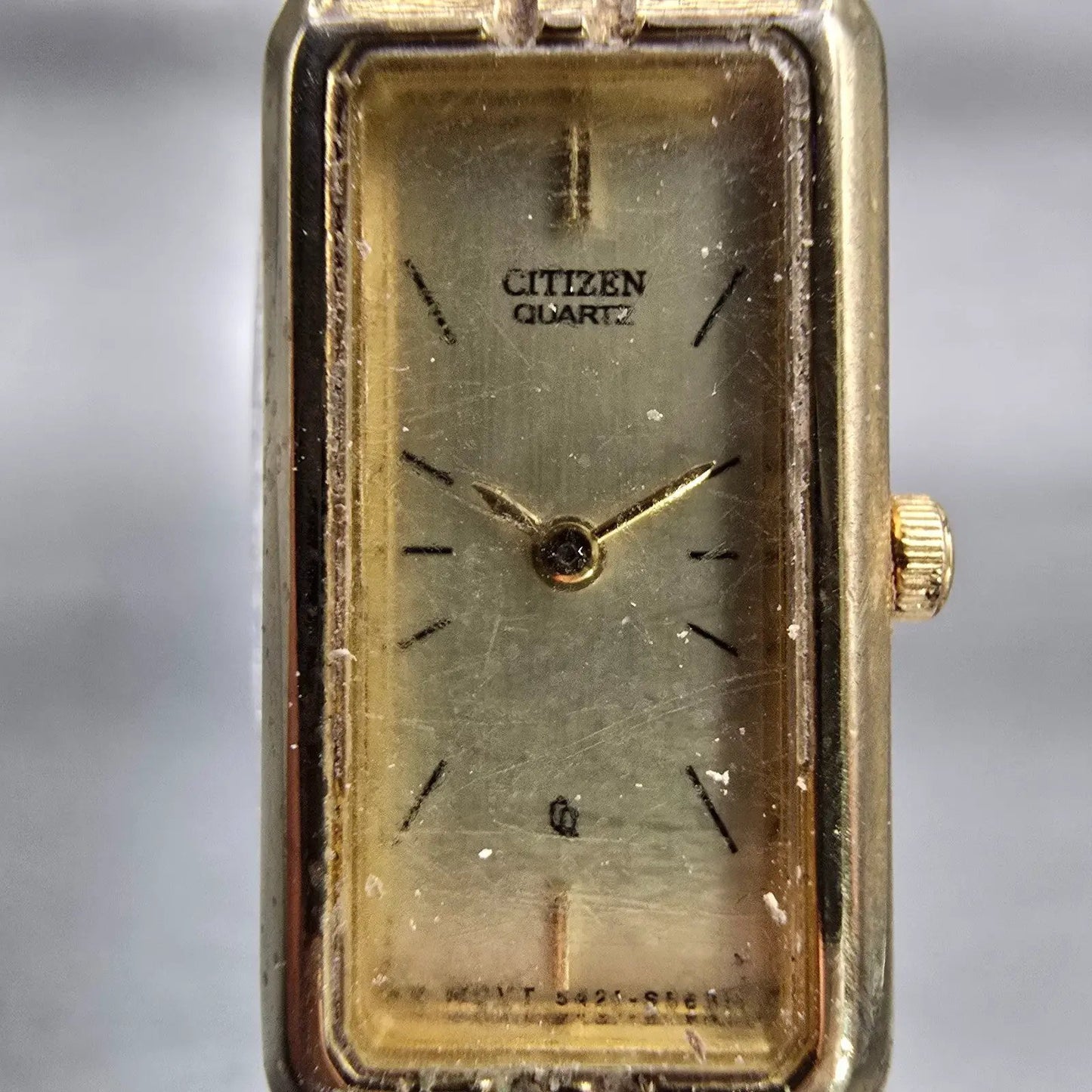 Citizen CQ Watch Women 13nn Champagne Dial Gold Tone 5421-S18523 New Battery VTG1