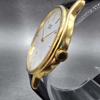 Citizen CQ Watch Men 32mm White Dial Gold Tone Round 6020-Y51064 JP VTG PARTS3