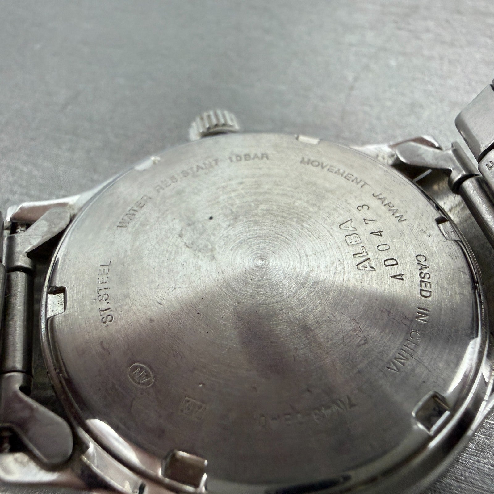 Seiko Alba Watch Men 38mm Blue Dial Silver Tone READ!!!! 7N43-0BA0 New Battery9