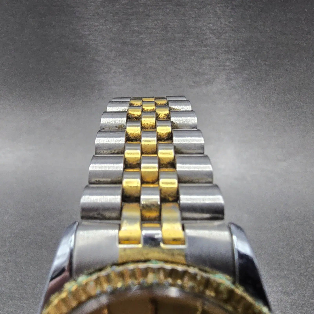 Timex President Watch Men 34mm Champagne Dial Two Tone Daydate Round New Battery4