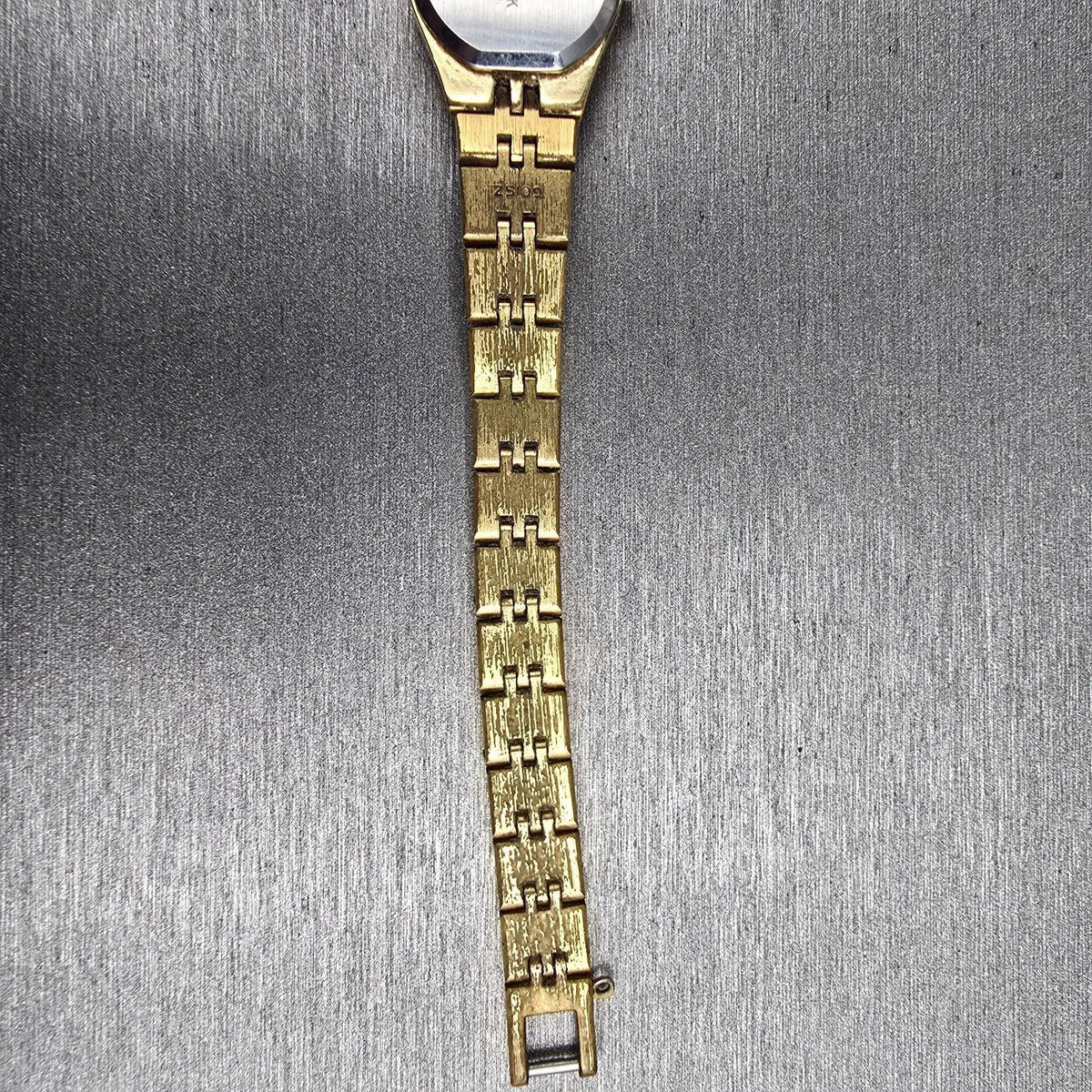 Seiko Watch Women 16mm Black Dial Gold Tone Oval 7321-5399 New Battery Vintage 512