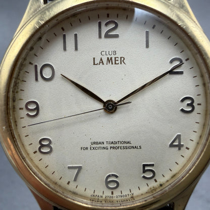 Citizen Club La Mer Watch Men 33mm Cream Dial Gold Tone 2730-274890 New Battery1