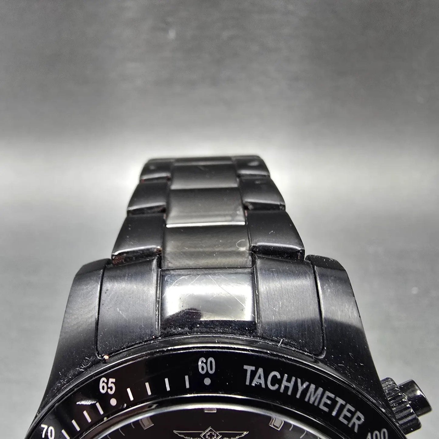 Invicta Signature II Watch Men 44mm Black Dial Black Tone Daydate 7352 New Batt4