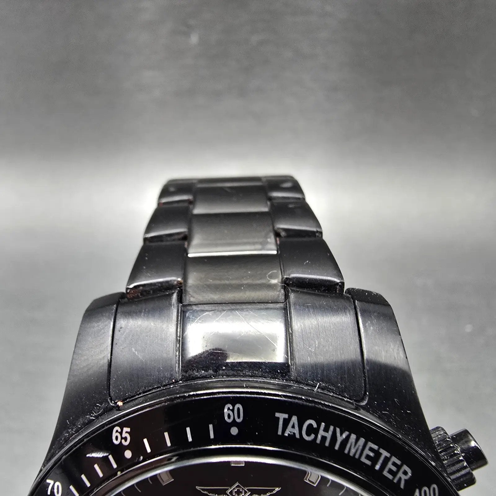 Invicta Signature II Watch Men 44mm Black Dial Black Tone Daydate 7352 New Batt4