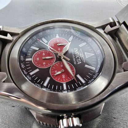 Invicta Reserve Transatlantic Chronograph Watch Men 54mm Red Dial Steel New Batt11