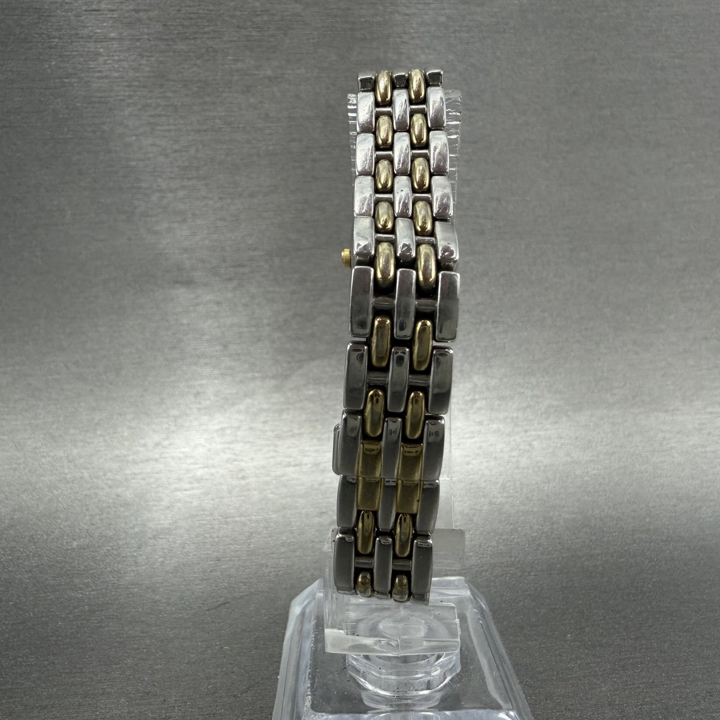 Seiko Tank Watch Women 16mm MOP Dial Two Tone Rectangle 1N000JL0 New Battery8