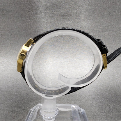 VTG Seiko Watch Women 17mm Gold Dial Gold Tone Oval Manual Wind 1100-5549 READ!!