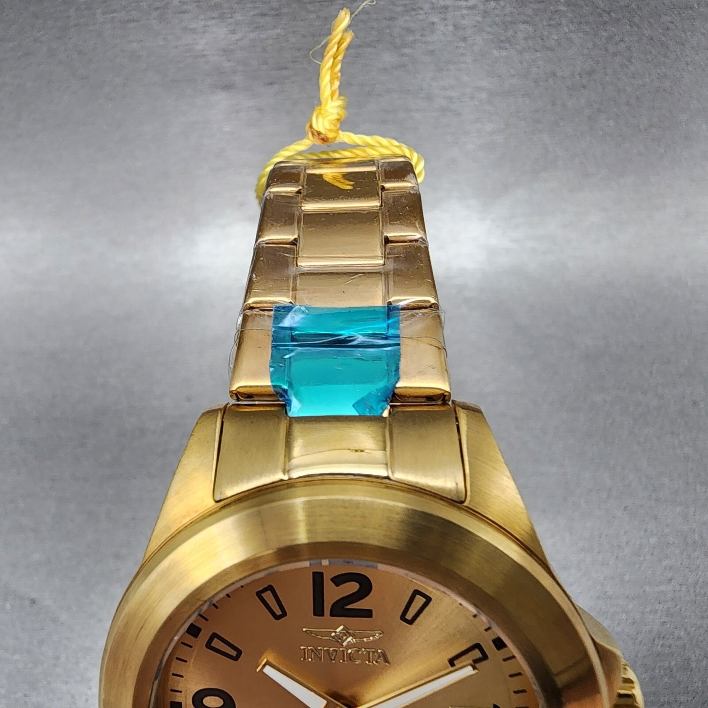 Invicta Angel Watch Women 38mm Gold Dial Gold Tone Date Heart Round New Battery4