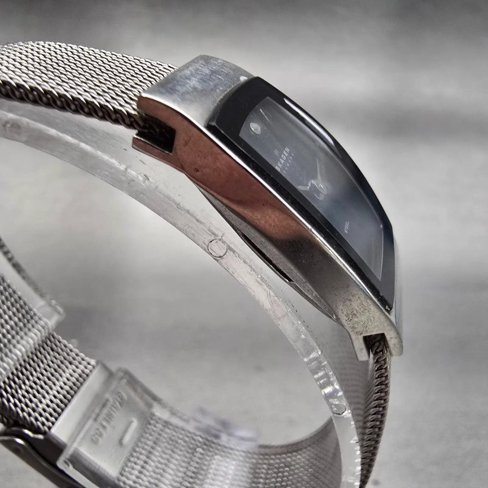 Skagen Denmark Watch Women 16mm Black Dial Silver Tone 271SSSBD New Battery3