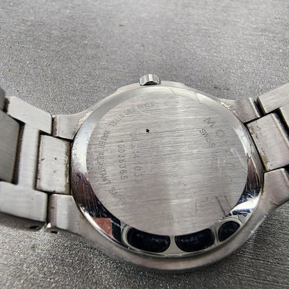 Movado Museum Watch Women 28mm Black Dial Stainless Steel Round New Battery