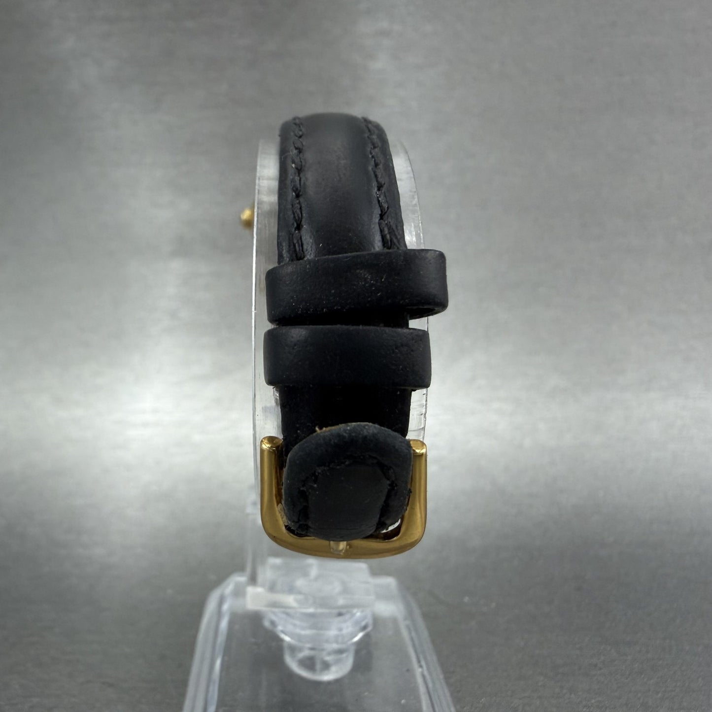 Seiko Watch Women 20mm Black Dial Gold Tone Round Vintage 1N000F69 New Battery7