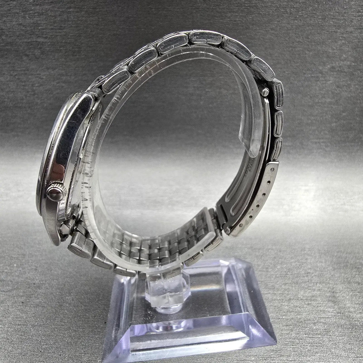 Seiko Watch Men 37mm Silver Dial Silver Tone Daydate Round 7N43-9048 New Battery6