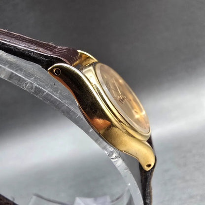 Seiko Watch Women 20mm Gold Dial Gold Round 2Y01-0A10 New Battery Vintage JP323