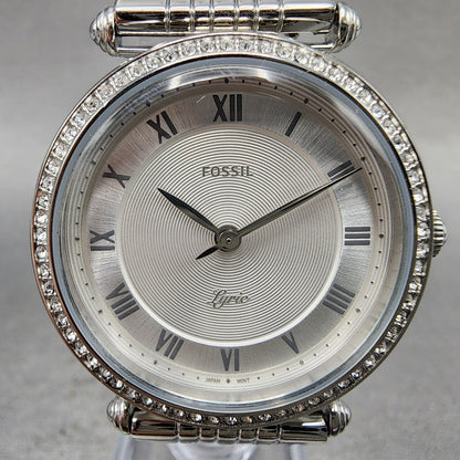Fossil Lyric Watch Women 32mm Silver Dial Silver Tone ES4712 New Battery1
