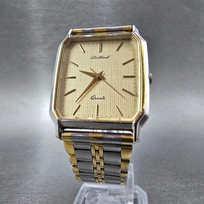 Orient Listlank Tank Watch Men 26mm Champagne Dial Two Tone C252C1-40 PARTS VTG6