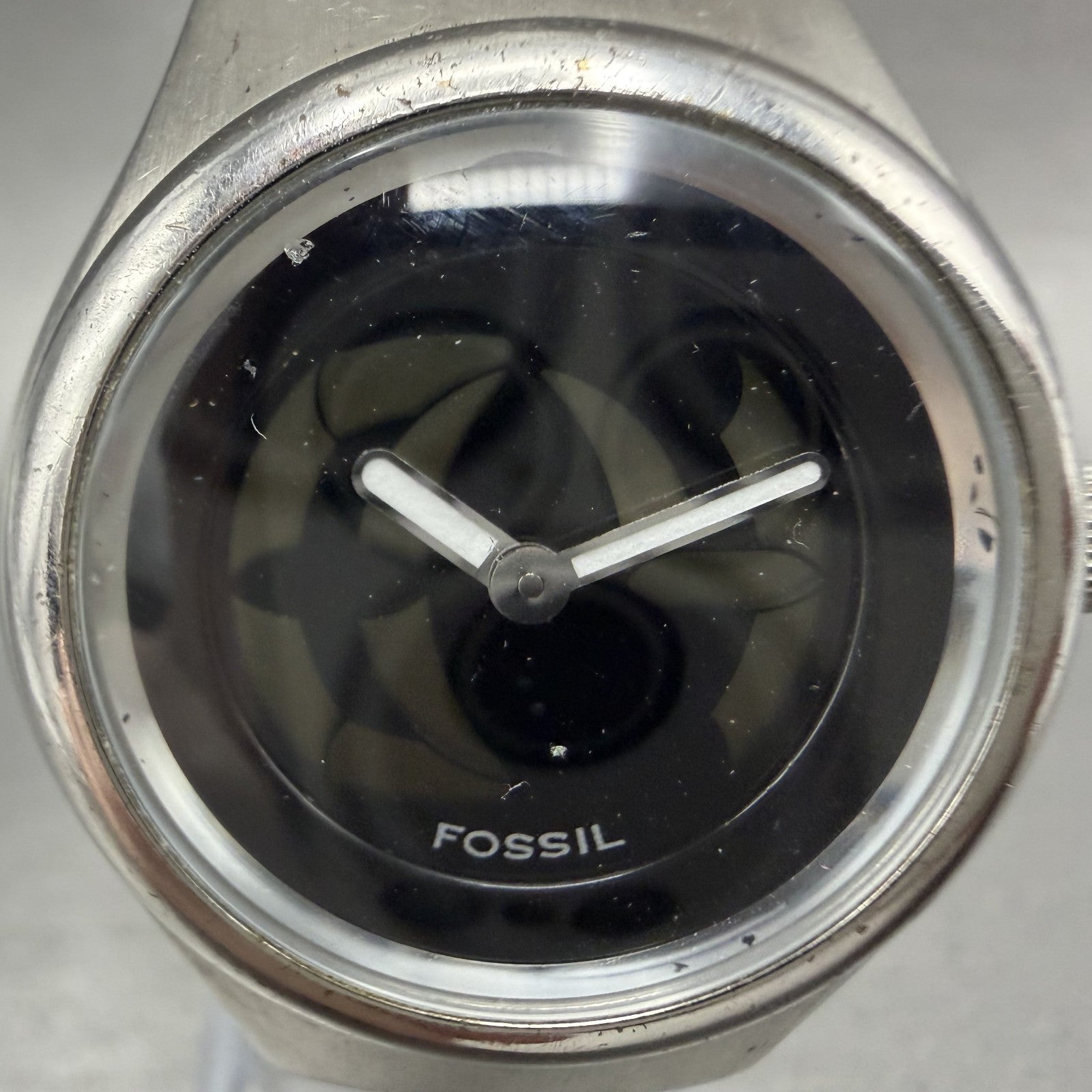 Fossil Big Tic Watch Women 31mm Black Dial Steel Round JR-7873 New Battery1