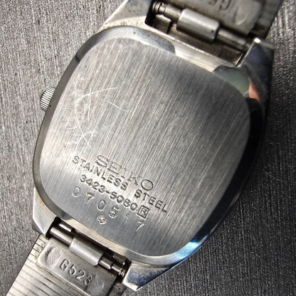 Seiko SQ Watch Women 22mm Black Dial Silver Tone Daydate 3423-5080 New Battery10