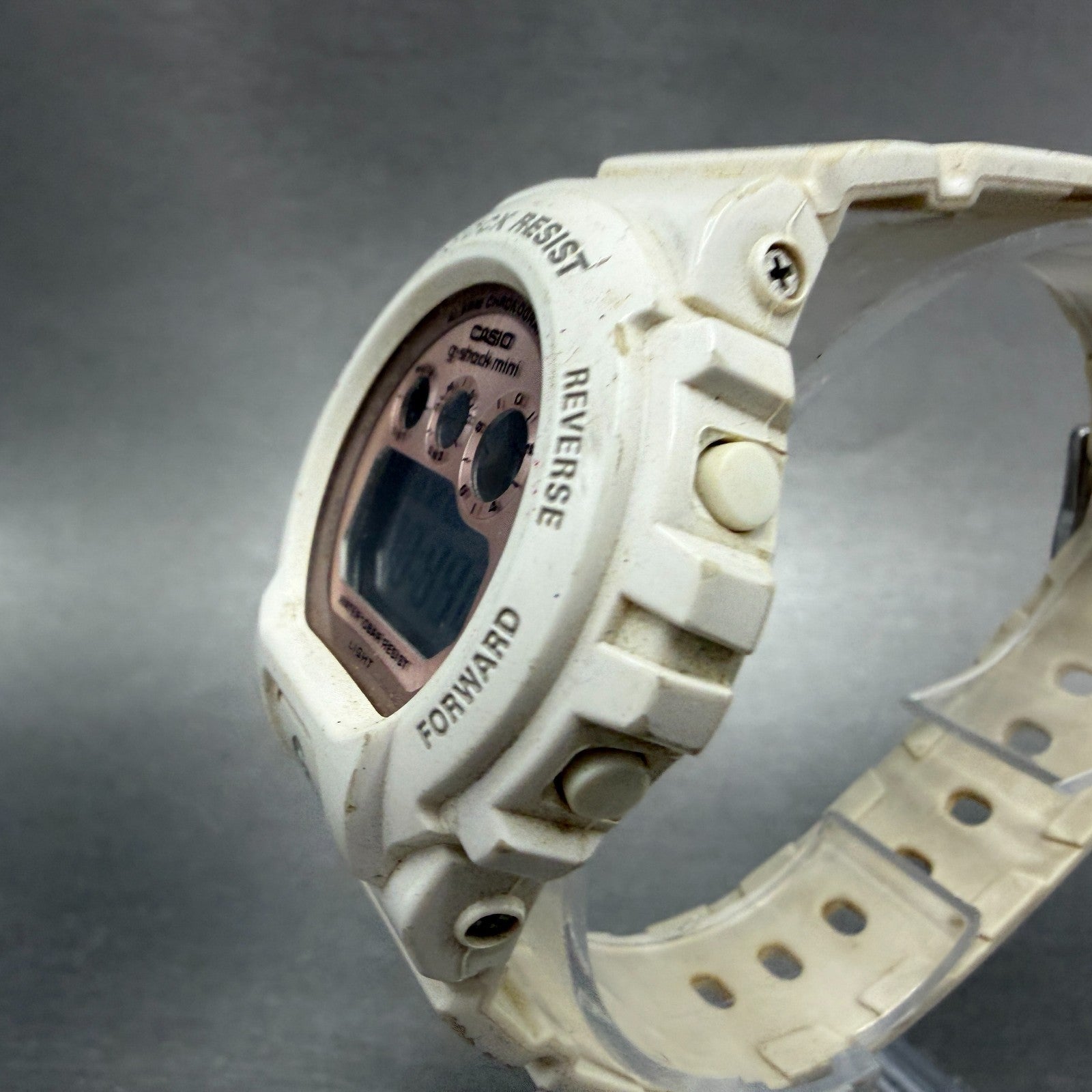 Casio  G-Shock Mini Watch Women 43mm Digital White Alarm Chrono GMN-691 New Batt2