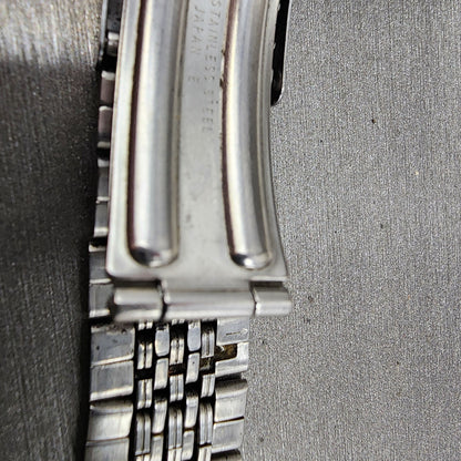 Seiko Bracelet 19mm Stainless Steel Tri Folding Clasp Vintage10