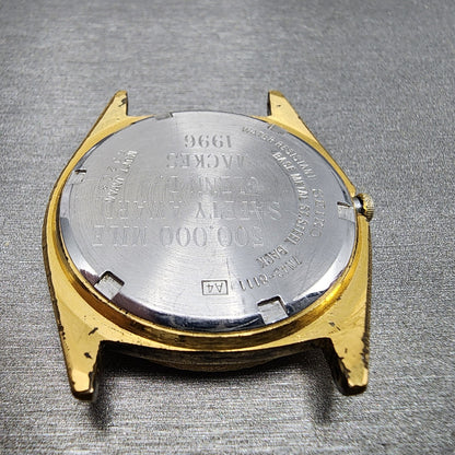 Seiko President Watch Men 36mm Gold Dial Gold Tone Daydate 7N438111 PARTS10