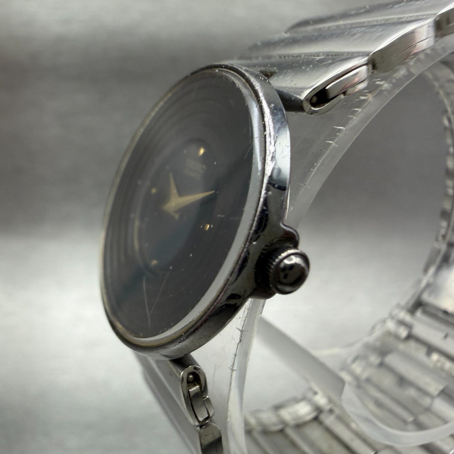 Seiko Watch Women 25mm Black Dial Silver Tone Round 1N00-0B59 New Battery2