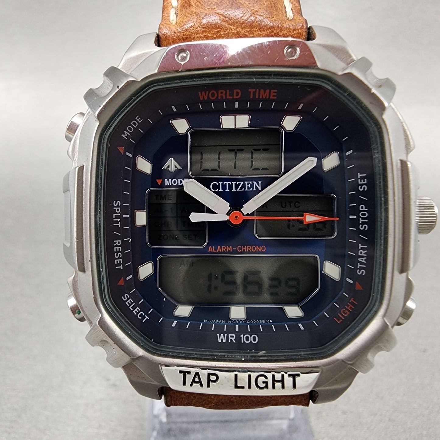Citizen Promaster Watch Men 41mm Analog Digital Bleu Dial Steel READ!!! New Batt1