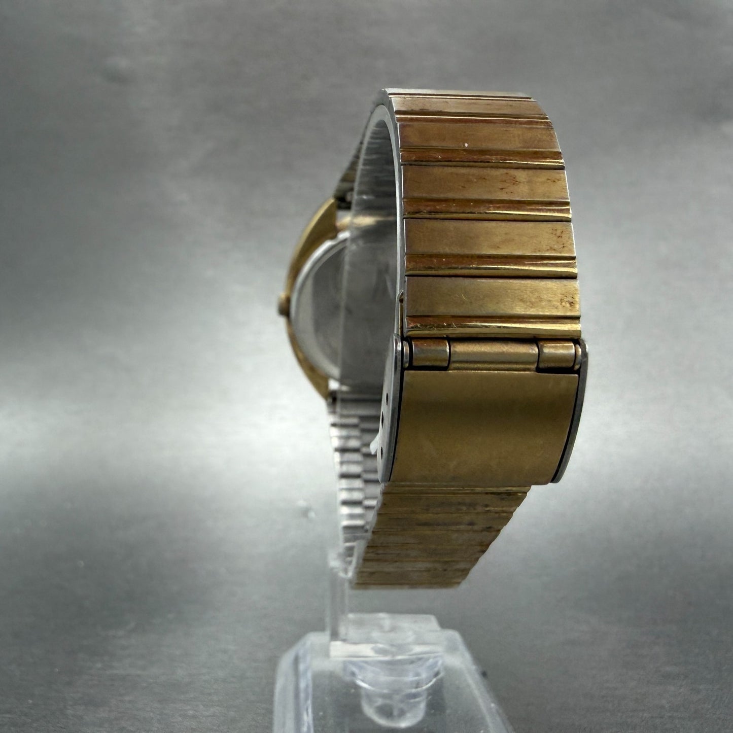 Seiko SQ Watch Men 36mm Cream Dial Gold Tone Daydate 4803-8000 New Battery VTG7
