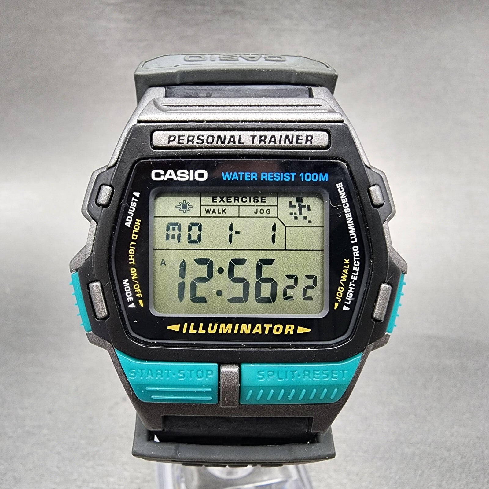 Casio Personal Trainer Watch Men 43mm Digital Alarm Chrono JC30 New Battery0
