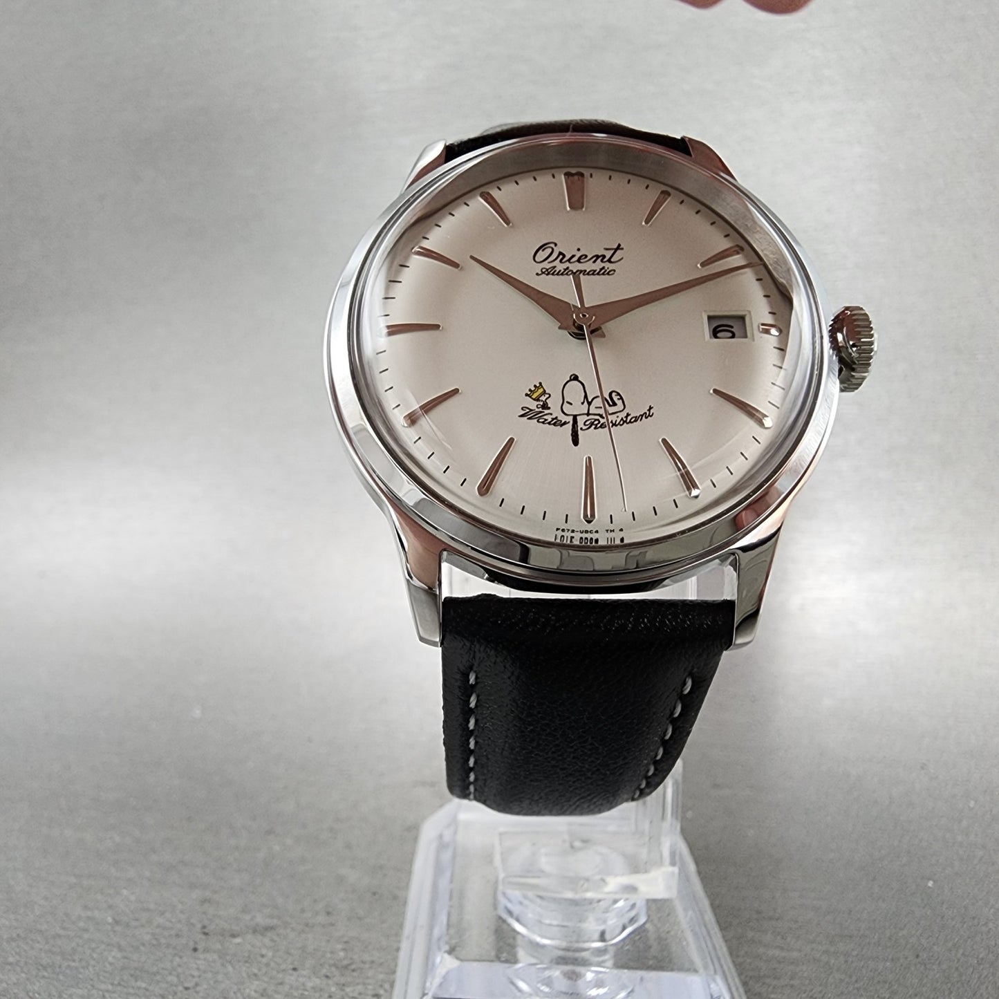 Orient Peanuts Snoopy Bambino Watch Men 38mm White Dial Steel Date Automatic5
