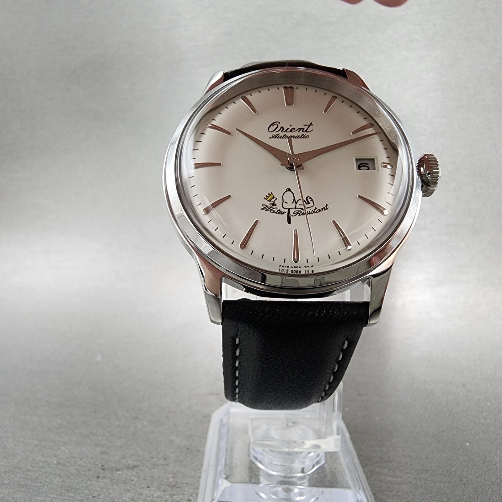 Orient Peanuts Snoopy Bambino Watch Men 38mm White Dial Steel Date Automatic5