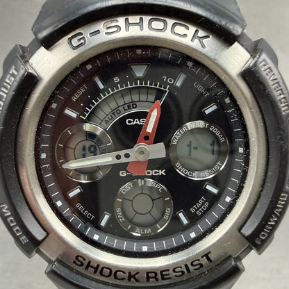 Casio G-Shock AW-590 Watch Men 47mm Black Tone Gray Bezel Alarm Chrono New BattL1