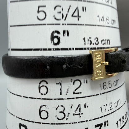 Rado Watch Women 15mm Champange Dial Gold Tone Rectangle Manual Wind Runs 534410
