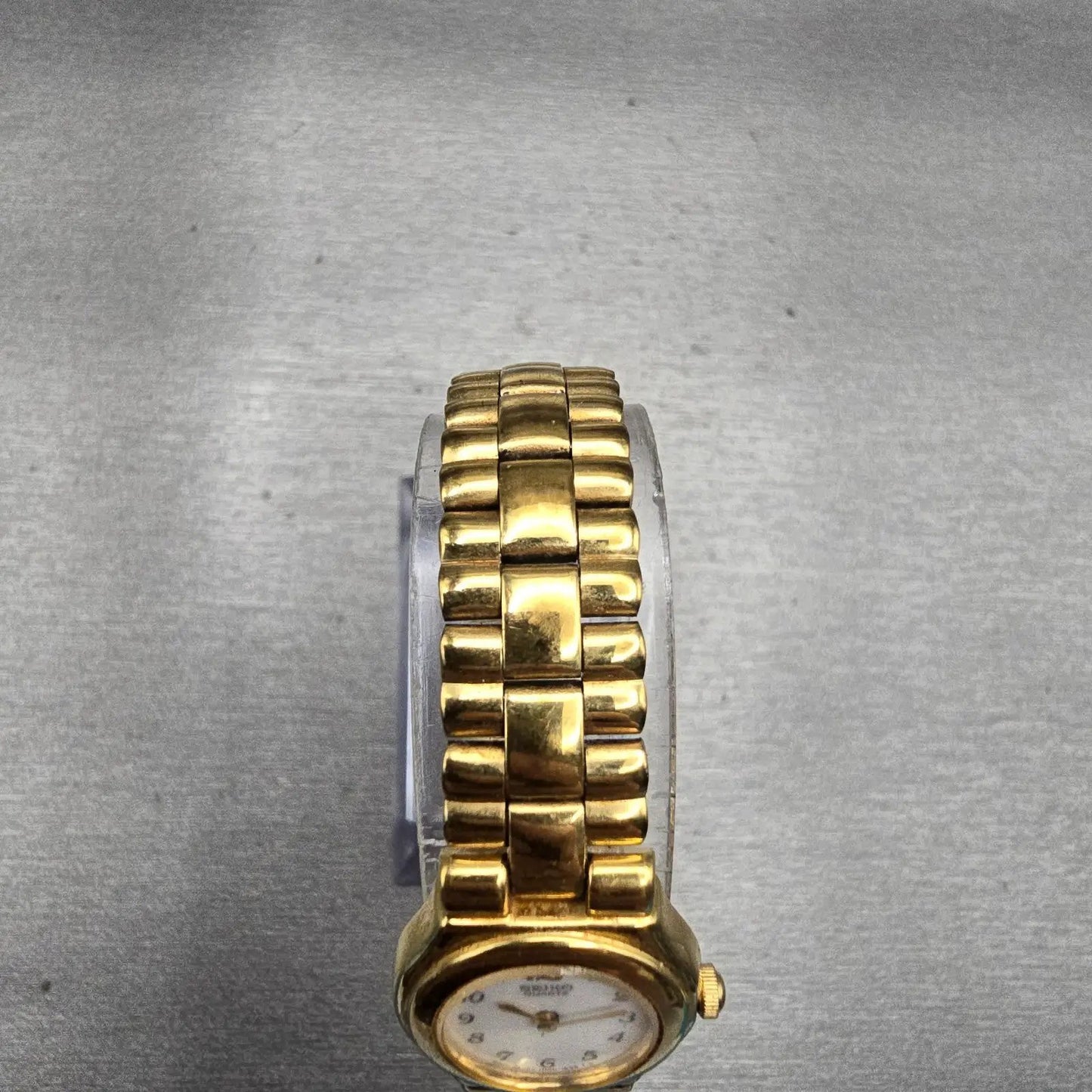 Seiko Watch Women 18mm White Dial Gold Tone Oval 1N00-5C70 New Battery Vintage4